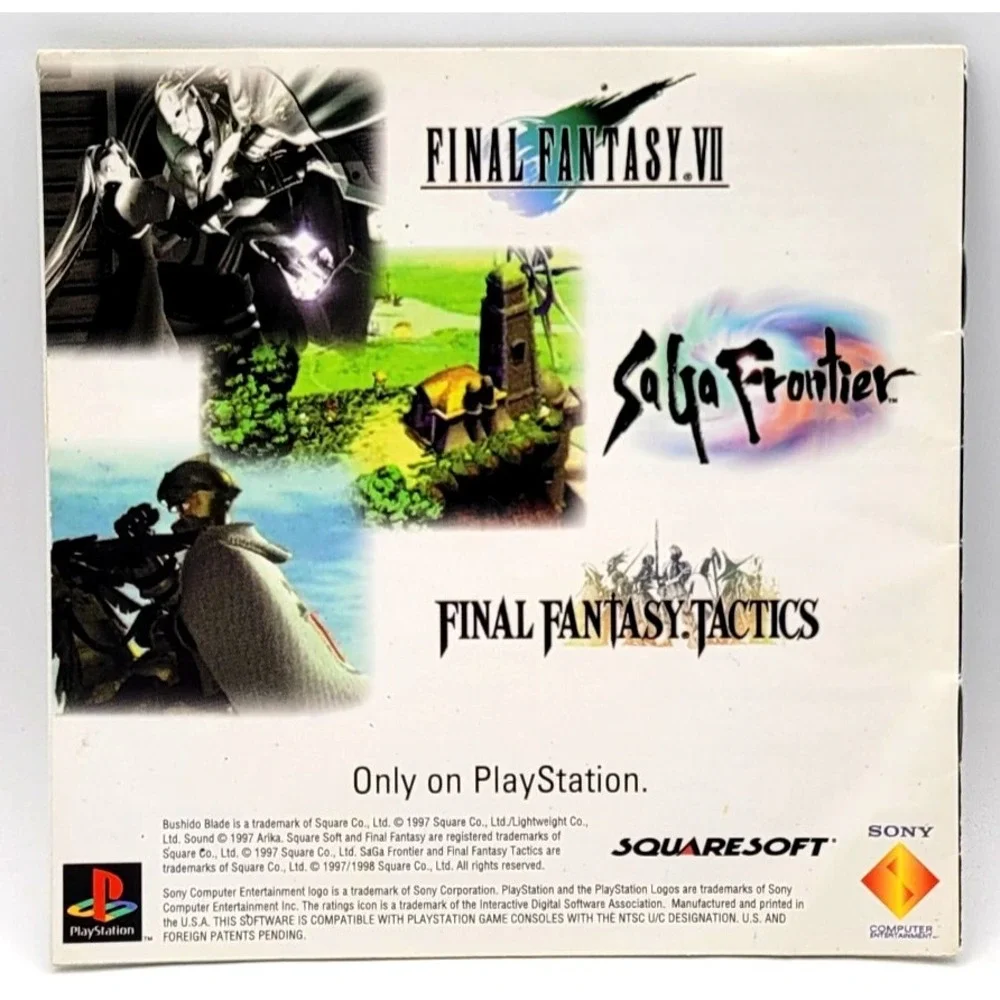 Bushido Blade PS1 PlayStation‎ 1 Instruction Manual Only *NO GAME*